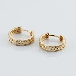 Histoire d'Or Créoles Gaia Plaqué Or Jaune Sale