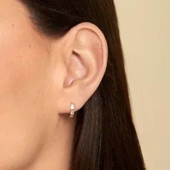 Histoire d'Or Créoles Gatsby Or Jaune Oxydes De Zirconium Sale