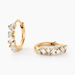 Histoire d'Or Créoles Gemariah Or Jaune Diamant Synthétique Sale