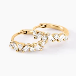 Histoire d'Or Créoles Gemariah Or Jaune Diamant Synthétique Sale