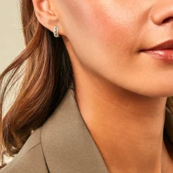 Histoire d'Or Créoles Gerasimos Or Jaune Emeraude Diamant Discount