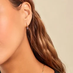 Histoire d'Or Créoles Grazyna Or Jaune Améthyste Oxyde De Zirconium or jaune améthyste violet Best