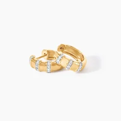 Histoire d'Or Créoles Hamino Or Jaune Diamant Sale