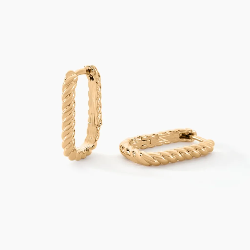 Histoire d'Or Créoles Hari plaqué or jaune Outlet