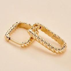 Histoire d'Or Créoles Hari plaqué or jaune Outlet