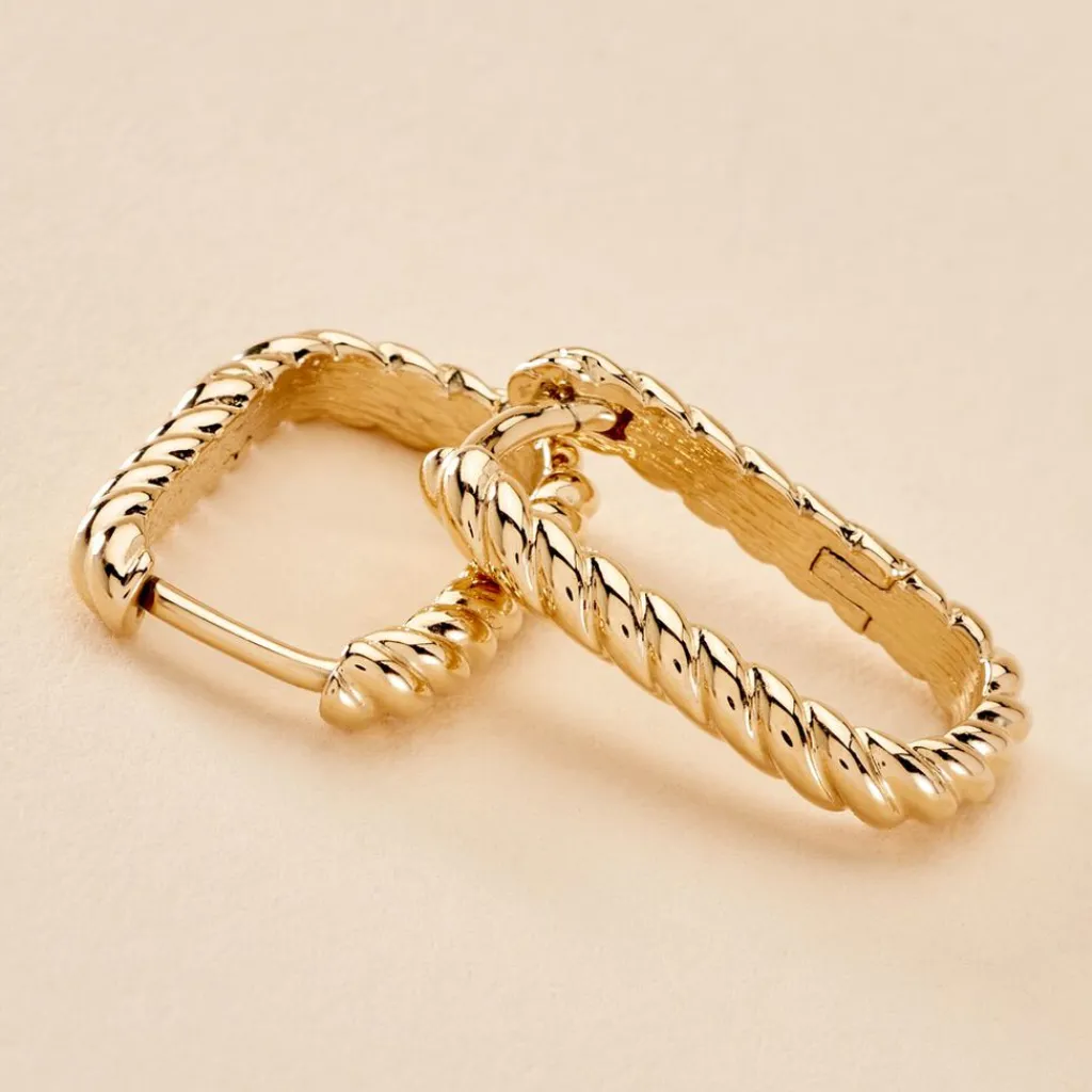 Histoire d'Or Créoles Hari plaqué or jaune Outlet