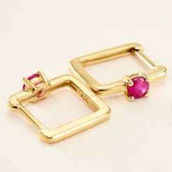 Histoire d'Or Créoles Harmonie or jaune rubis Online