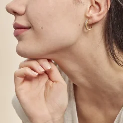 Histoire d'Or Créoles Hekate Or Jaune Strass or jaune strass blanc