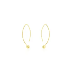 Histoire d'Or Créoles Helle Amande Or Jaune New