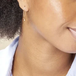 Histoire d'Or Créoles Helle Amande Or Jaune New