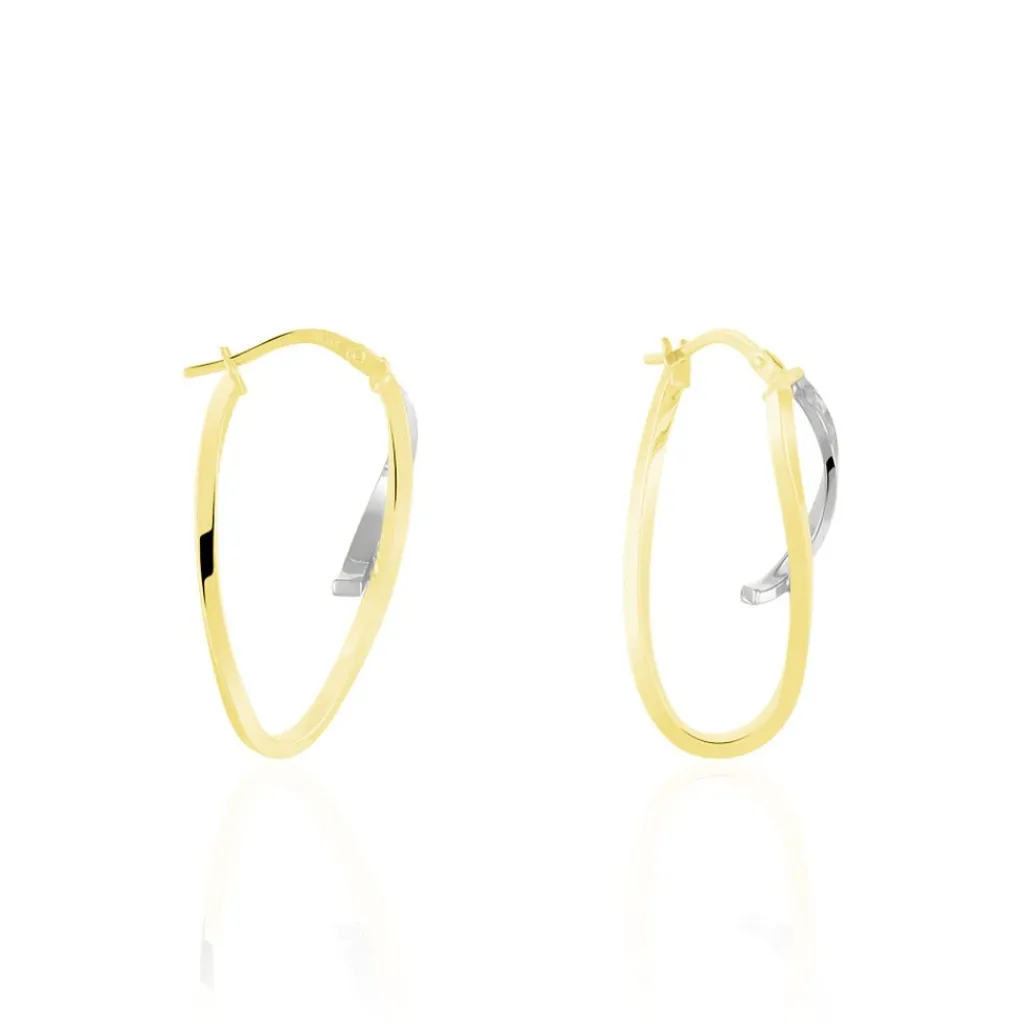 Histoire d'Or Créoles Hepsie Or Bicolore Clearance