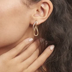 Histoire d'Or Créoles Hepsie Or Bicolore Clearance