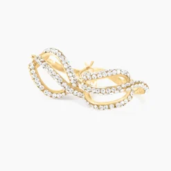 Histoire d'Or Créoles Hewie Or Jaune Strass