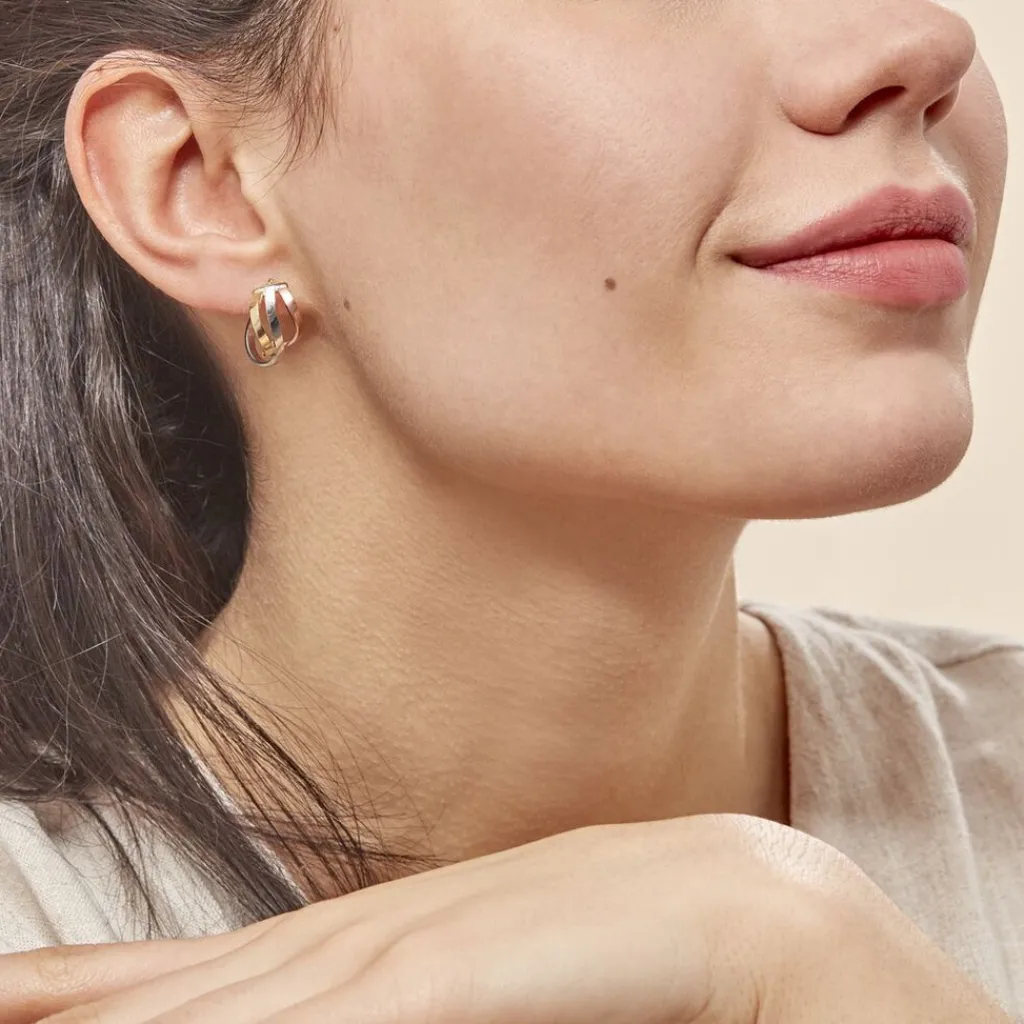 Histoire d'Or Créoles Horus Or Tricolore Sale