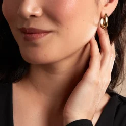 Histoire d'Or Créoles Houria Acier Jaune Best