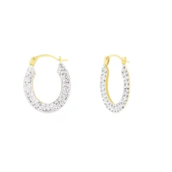 Histoire d'Or Créoles Howayda Or Jaune Cristal Clearance