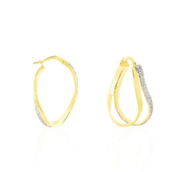 Histoire d'Or Créoles Ianis Or Bicolore New