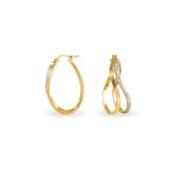 Histoire d'Or Créoles Ianis Or Bicolore New