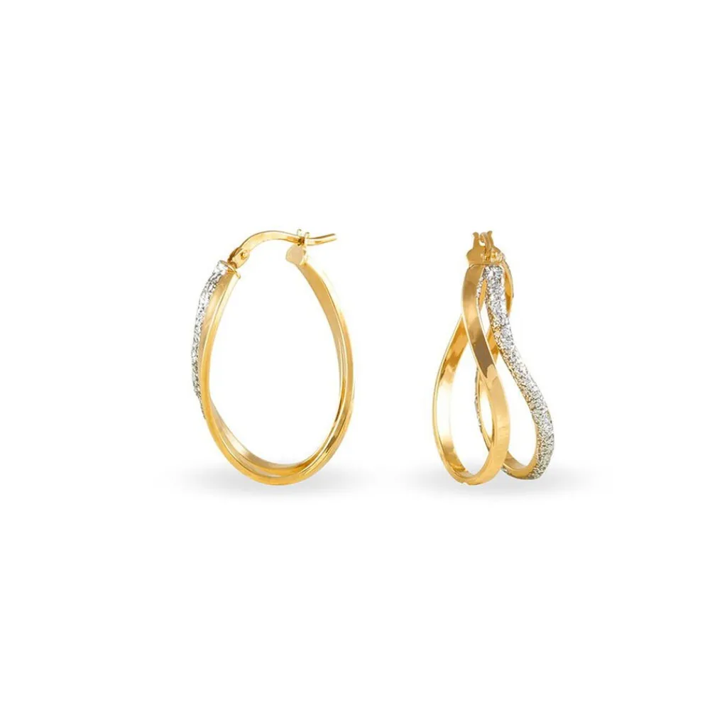 Histoire d'Or Créoles Ianis Or Bicolore New