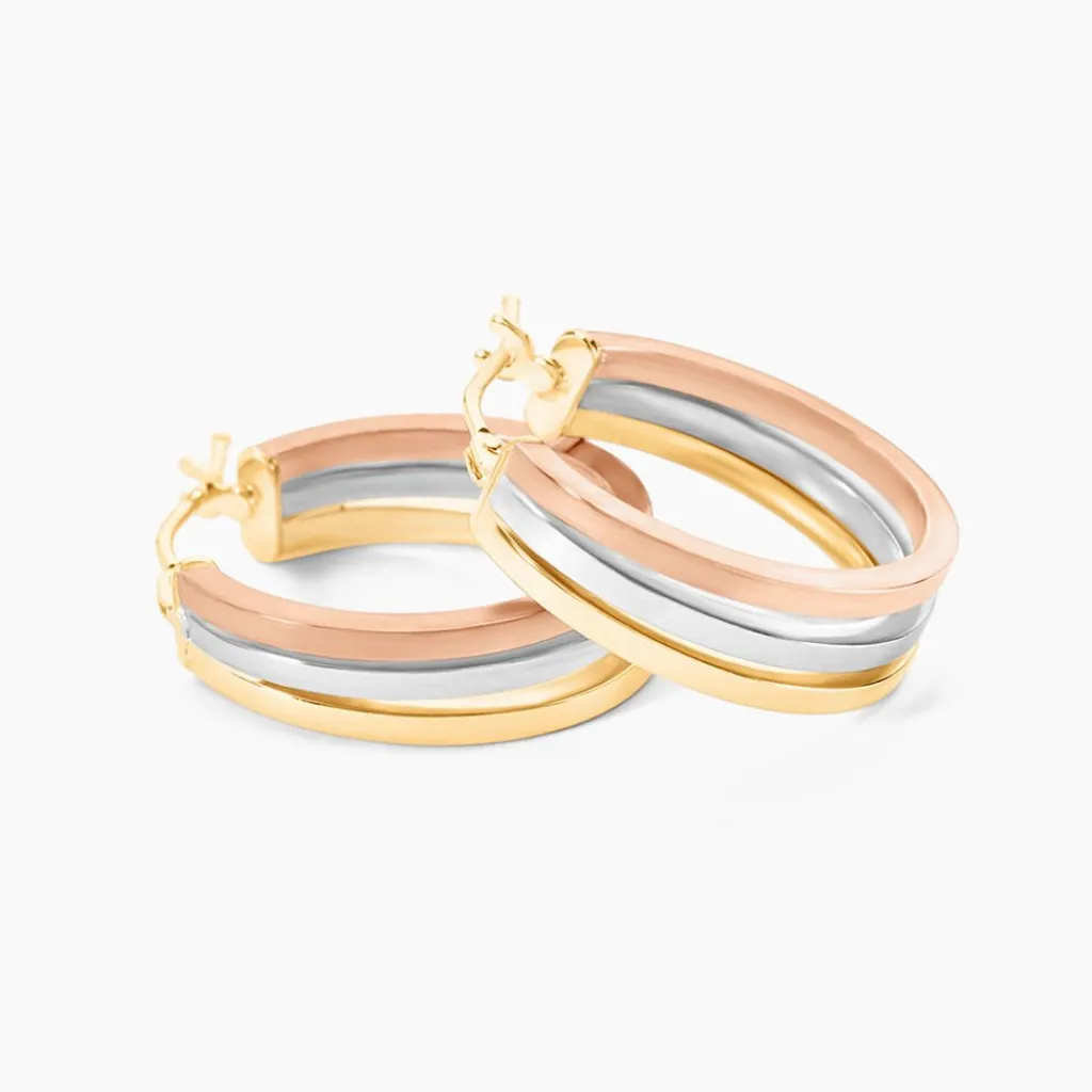 Histoire d'Or Créoles Iba Or Tricolore Hot