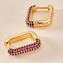 Histoire d'Or Créoles Ileen Plaqué Or Jaune Autres Pierres Sale