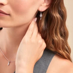 Histoire d'Or Créoles Islene Argent Blanc Oxyde De Zirconium Discount