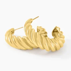 Histoire d'Or Créoles Jackie Acier Jaune Hot