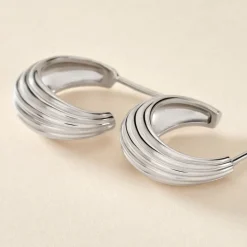 Histoire d'Or Créoles Jennie Argent Blanc Hot