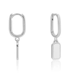 Histoire d'Or Créoles Jordana Argent Blanc Sale