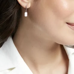 Histoire d'Or Créoles Jordana Argent Blanc Sale