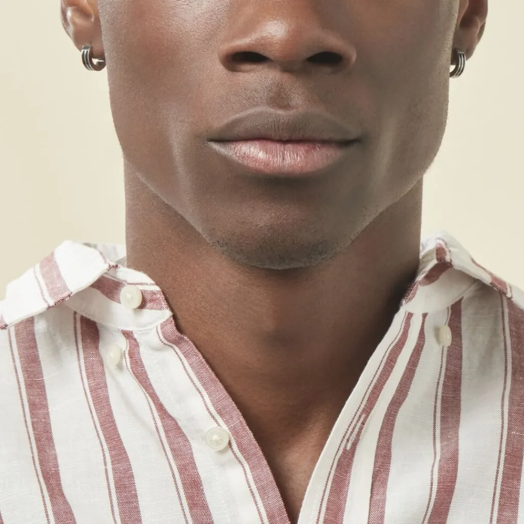 JOURDAN Créoles Homme Tilos Acier Blanc New