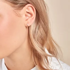 Histoire d'Or Créoles Kaelee Or Jaune Diamant Synthétique Hot