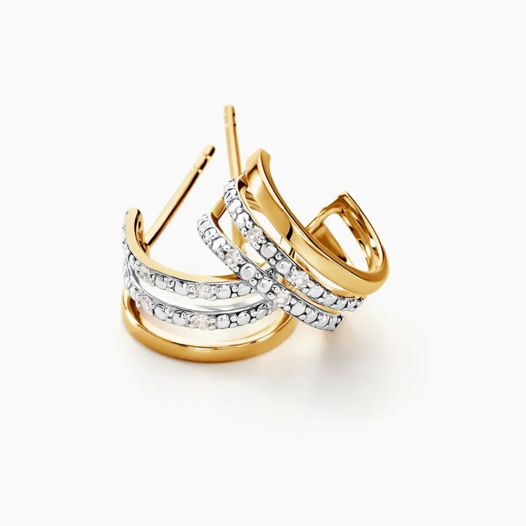 Histoire d'Or Créoles Katey Or Jaune Diamant Sale