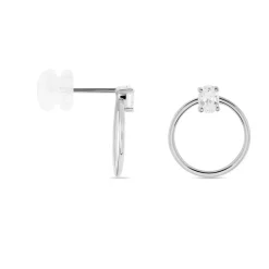 Histoire d'Or Créoles Kip De Zirconium or blanc oxyde New