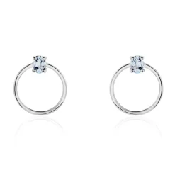 Histoire d'Or Créoles Kip Or Blanc Topaze or blanc topaze bleu sky Clearance