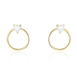 Histoire d'Or Créoles Kip De Zirconium or jaune oxyde Sale