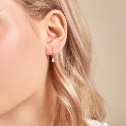 Histoire d'Or Créoles Kirstin Or Jaune Diamant Synthétique Outlet