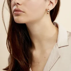 Histoire d'Or Créoles Kuma Plaqué Or Jaune Sale