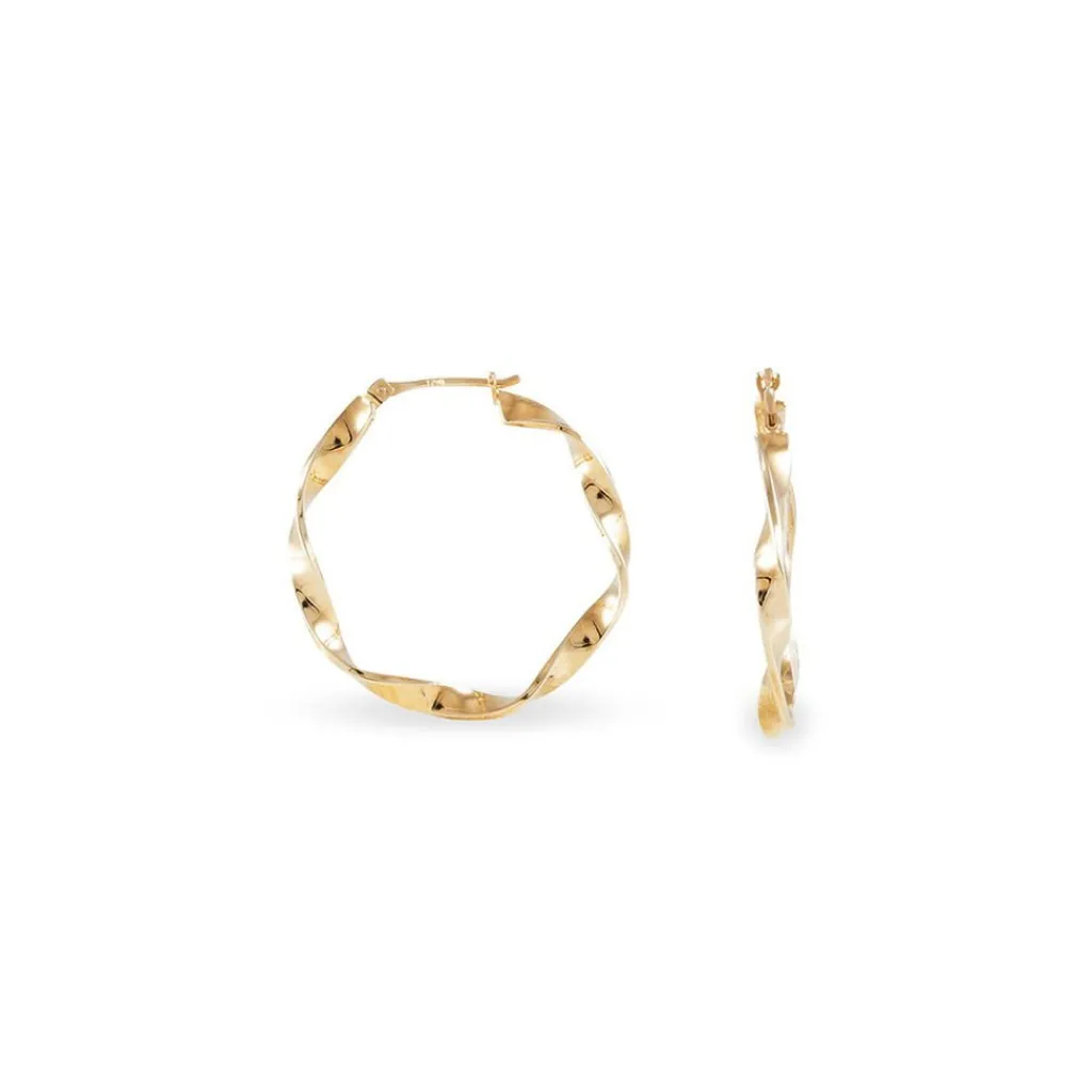 Histoire d'Or Créoles Lenna Torsadée Plaqué Or Jaune Discount