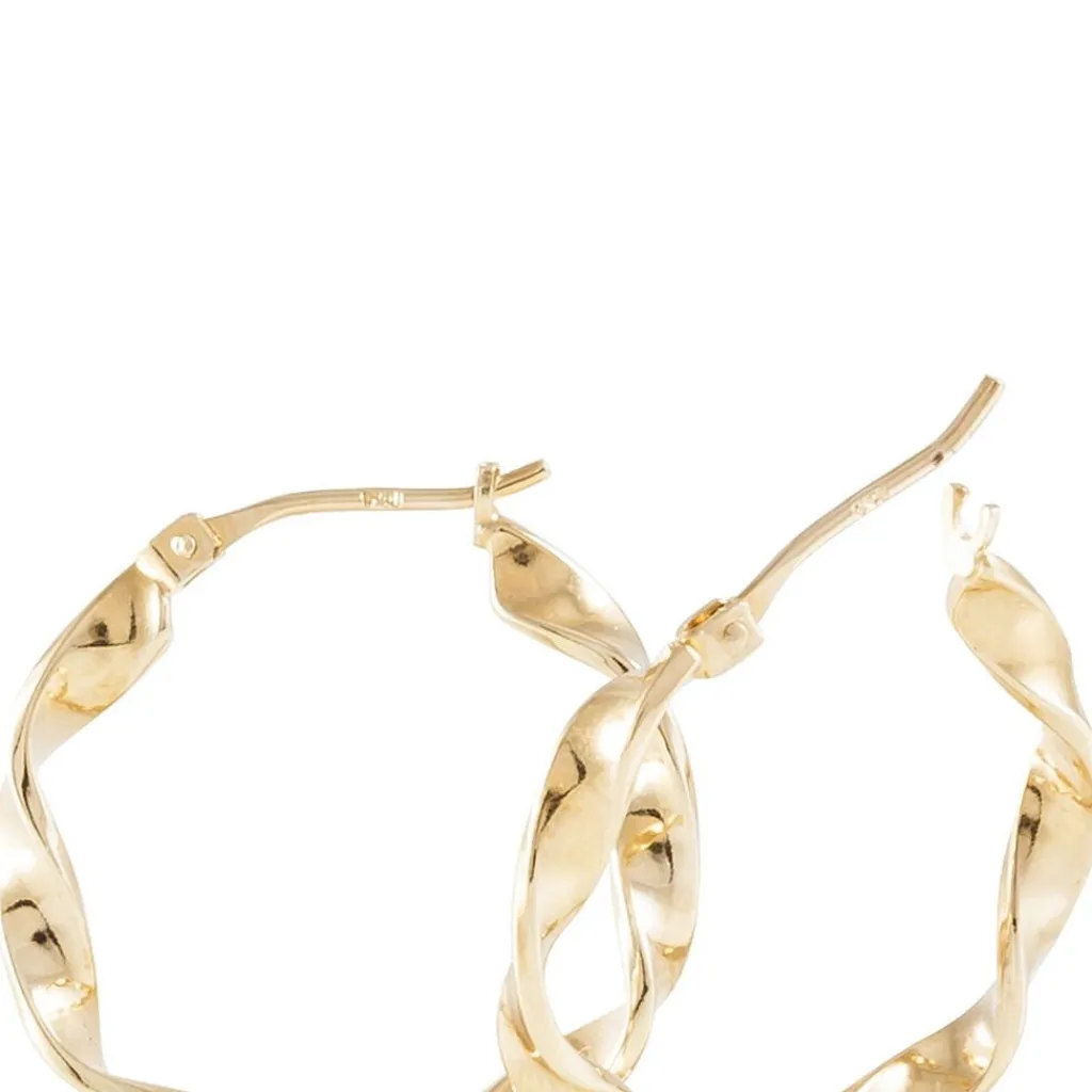 Histoire d'Or Créoles Lenna Torsadée Plaqué Or Jaune Hot