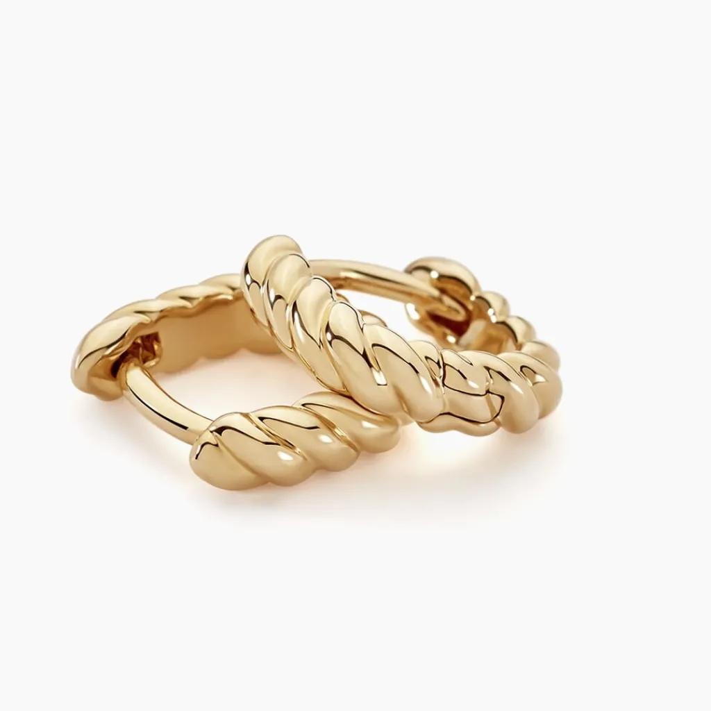 Histoire d'Or Créoles Liah Plaque Or Jaune Sale