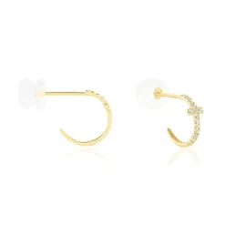 Histoire d'Or Créoles Like A Virgin De Zirconium or jaune oxyde