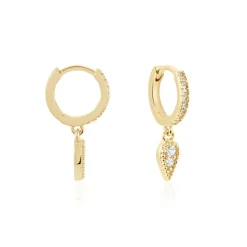 Histoire d'Or Créoles Lilibeth Plaqué Or Jaune Oxyde De Zirconium Oxyde Online