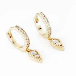 Histoire d'Or Créoles Lilibeth Plaqué Or Jaune Oxyde De Zirconium Oxyde Online