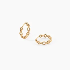 Histoire d'Or Créoles Linka Plaqué Or Jaune Hot