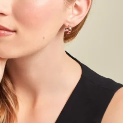 Histoire d'Or Créoles Lisa Argent Rose Sale