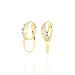 Histoire d'Or Créoles Luna Or Jaune Strass or jaune strass blanc Online