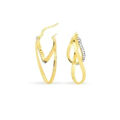 Histoire d'Or Créoles Luna Or Jaune Strass or jaune strass blanc Online