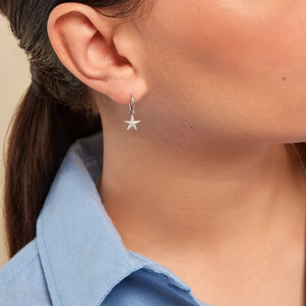 Histoire d'Or Créoles Lupita Argent Blanc Sale