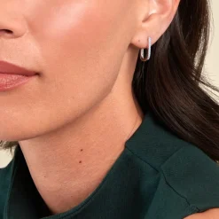 Histoire d'Or Créoles Lutetia Argent Blanc Oxyde De Zirconium argent blanc oxyde azur Outlet